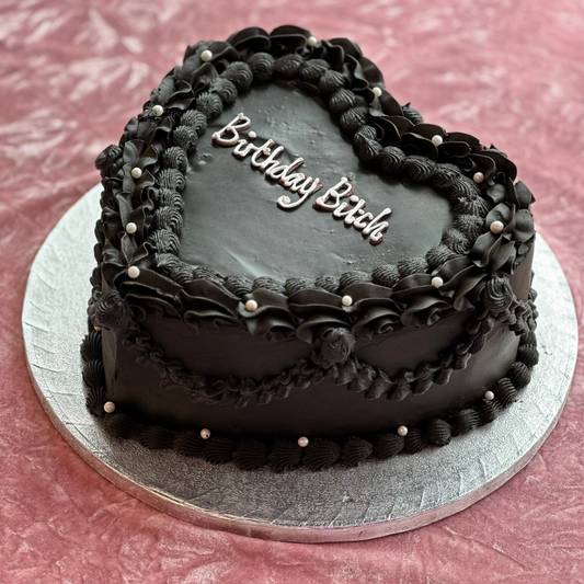 Black Heart Shape Cake